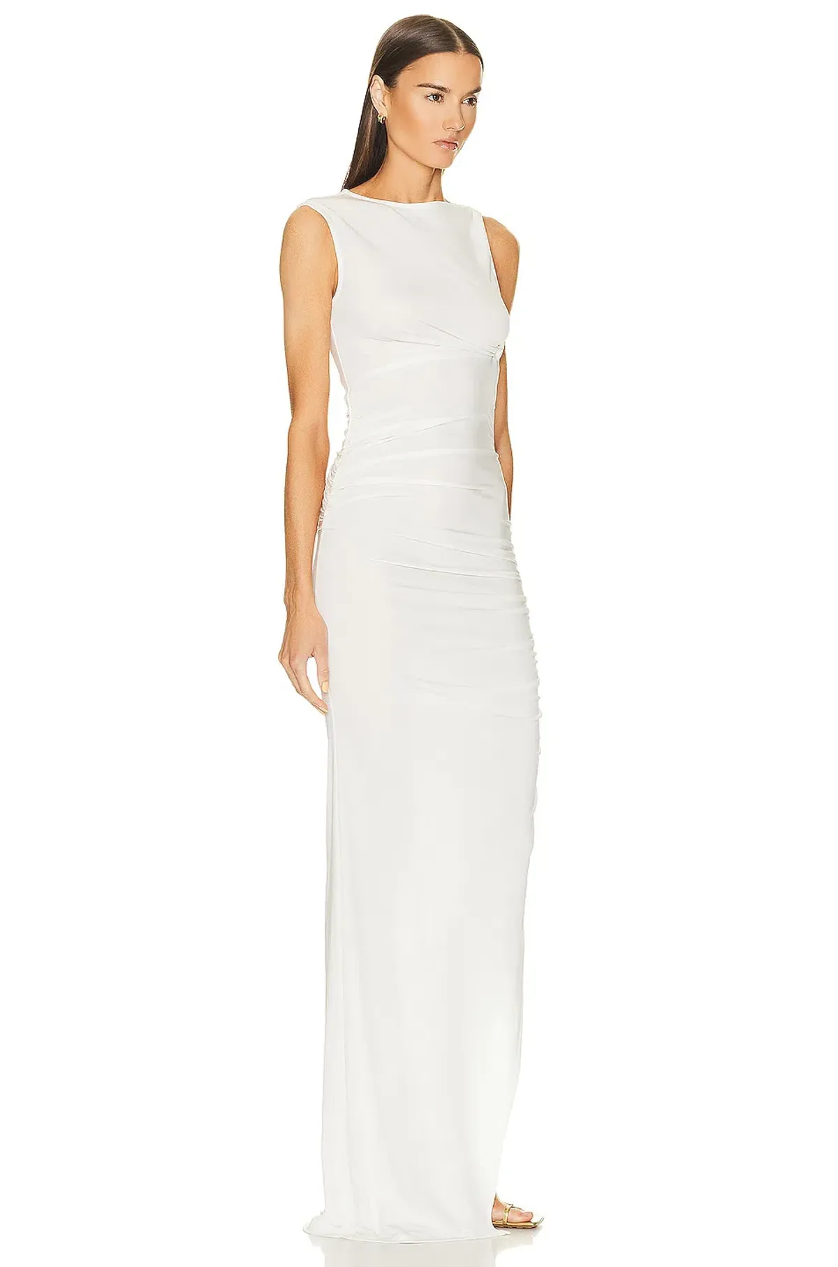 Christopher Esber Gesine Twisted Column Dress White  Size 14 AU - Image 3