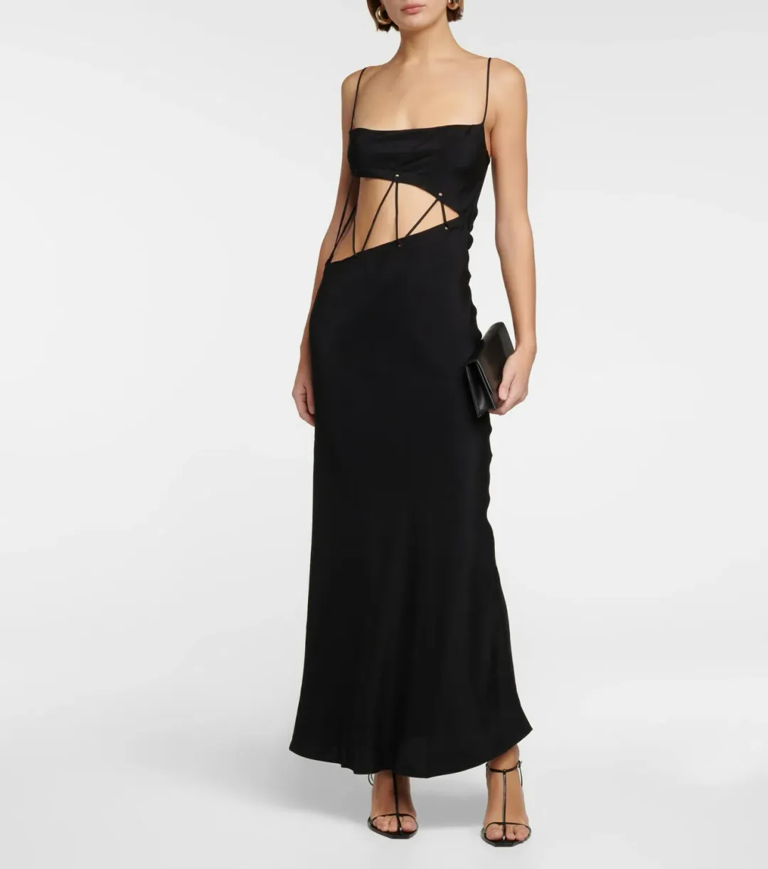 Christopher Esber  Disconnect Cami Dress Black Size 10 AU for rent on The Volte - main image