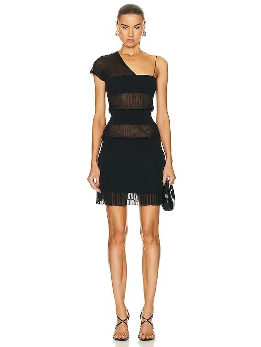 Christopher Esber Shadow Line Knitted Cami Dress Black  Size XS/Au 6 for rent on The Volte - main image