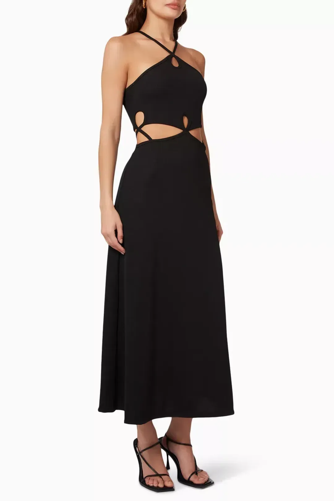 Christopher Esber  Looped Cutaway Sleeveless Dress Black Size 12 AU for rent on The Volte - main image