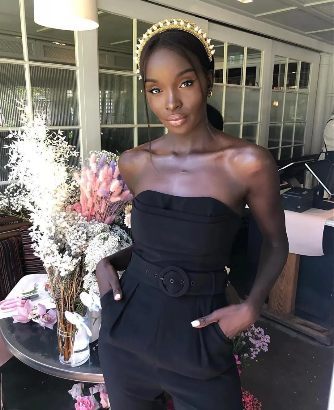 Sheike Audrey Jumpsuit Black Size 14 for rent on The Volte - main image