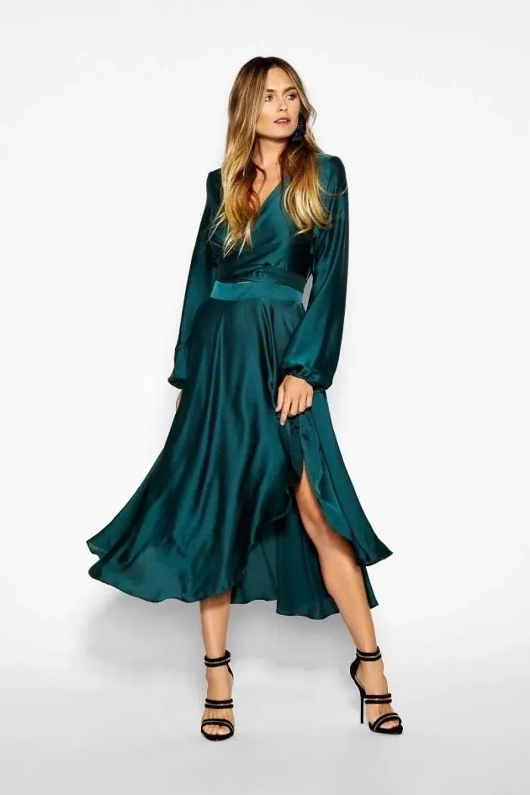 Sheike Fanciful Dress Peacock Size 14 for rent on The Volte - main image