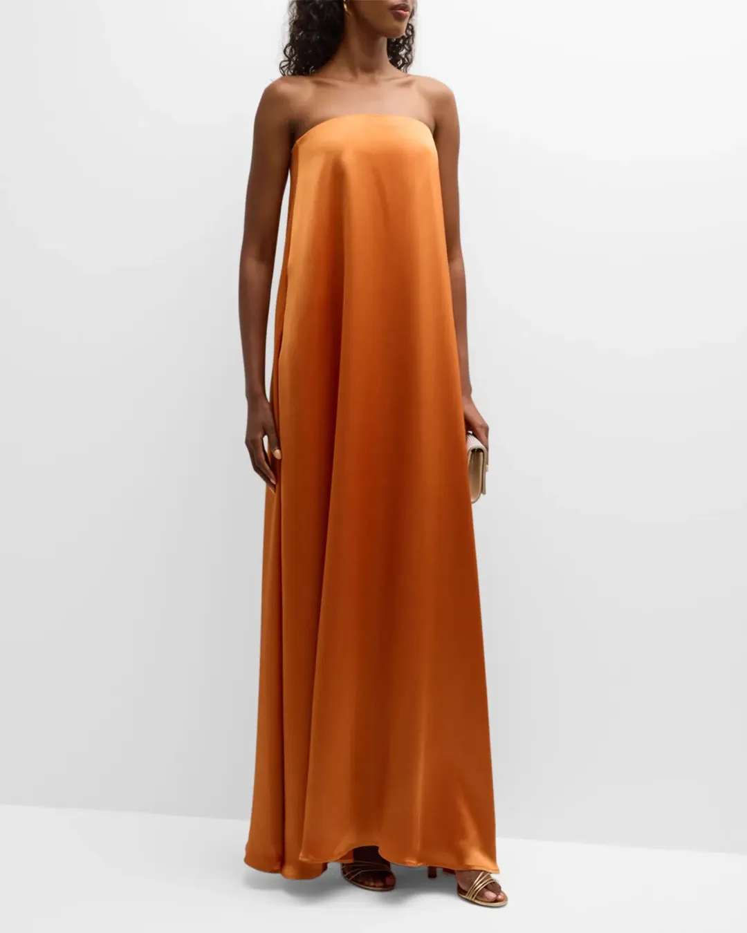 ANNA QUAN Delfina Maxi Dress Kumquat Orange 8 for rent on The Volte - main image