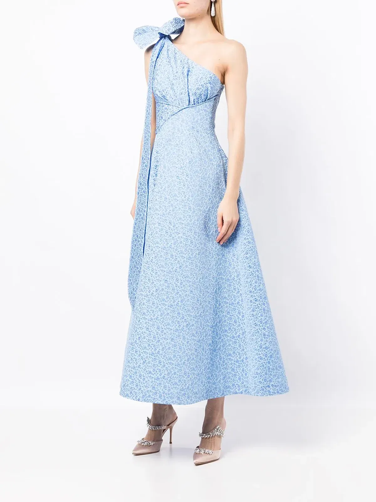 Rachel Gilbert Emiliano Gown Blue Size 10 - Image 2