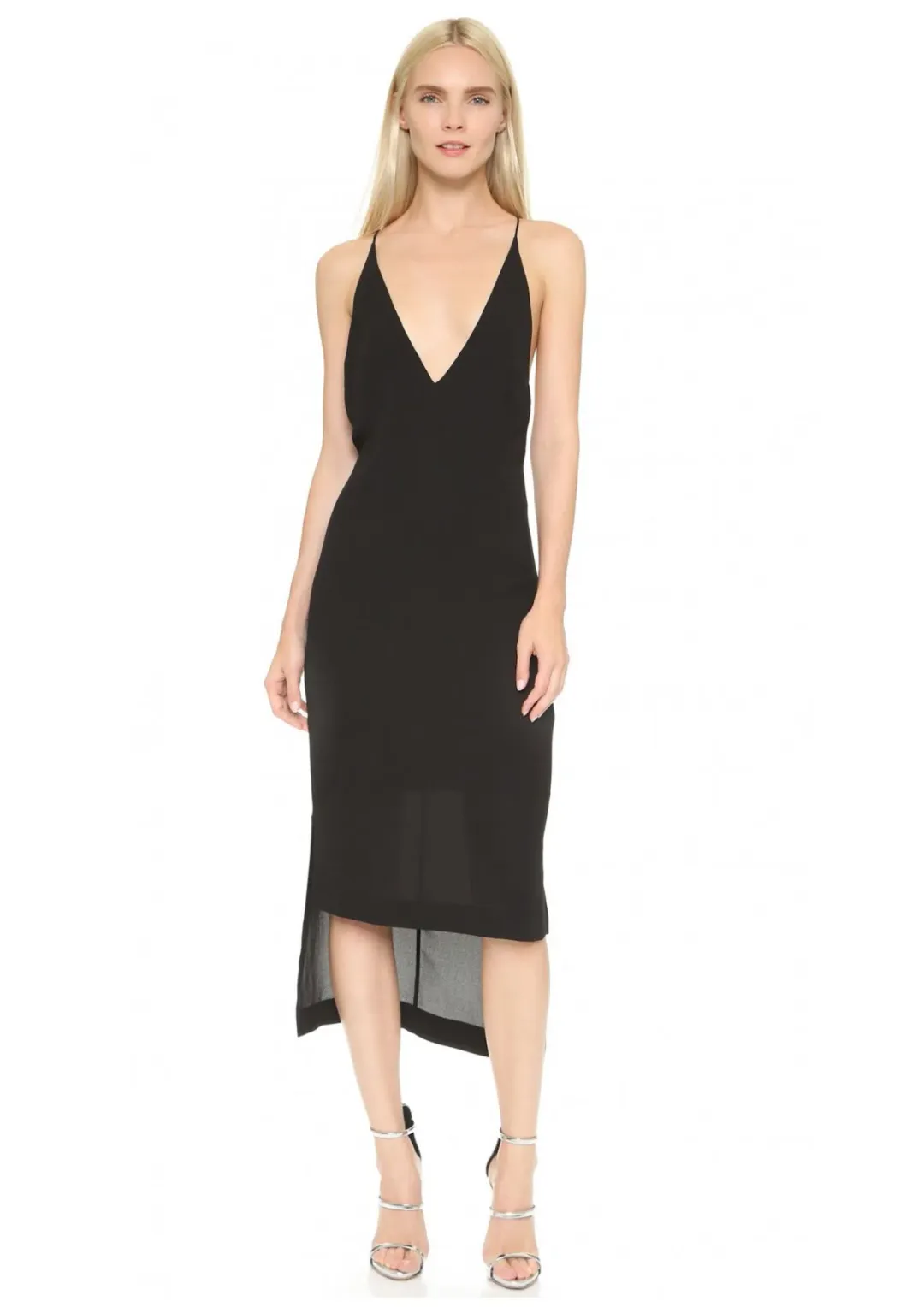 Dion Lee Fine Line Cami Slip Dress Black Size 10  for rent on The Volte - main image