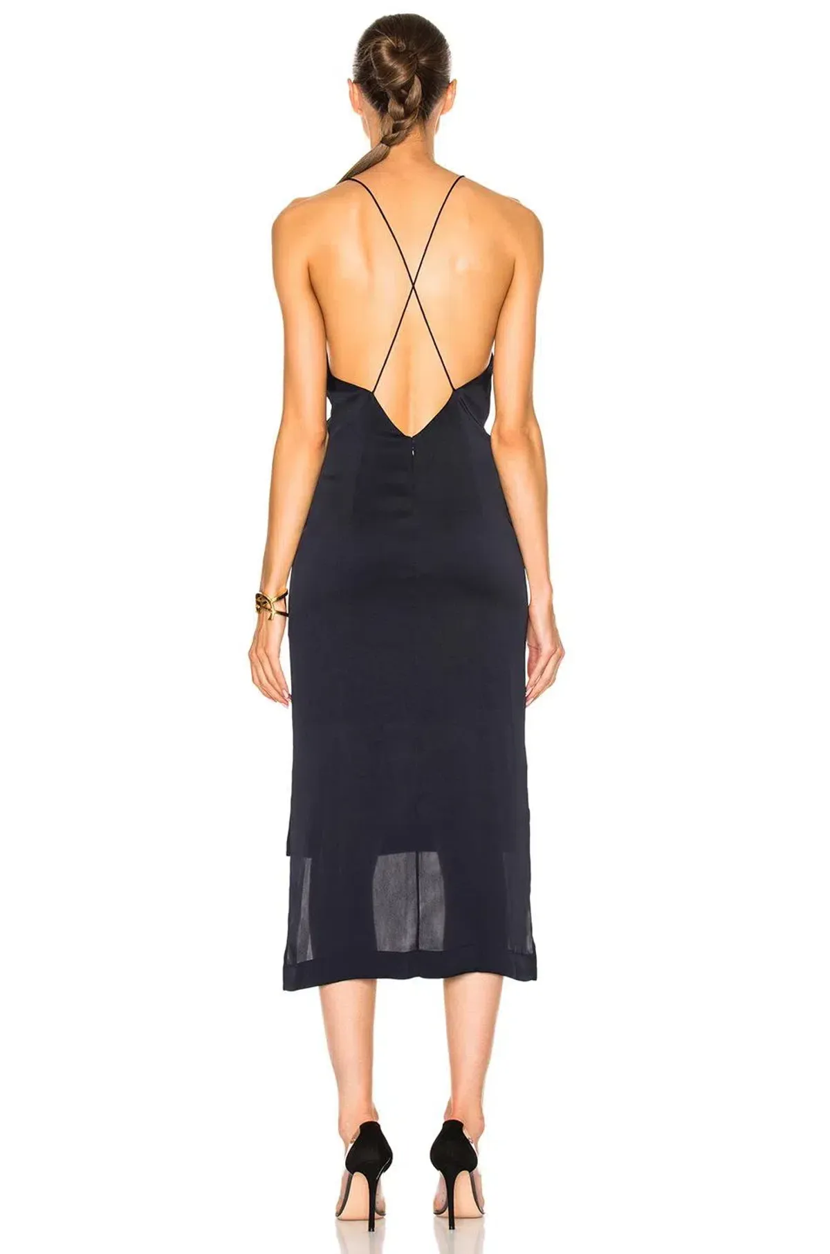 Dion Lee Fine Line Cami Slip Dress Black Size 10  - Image 9