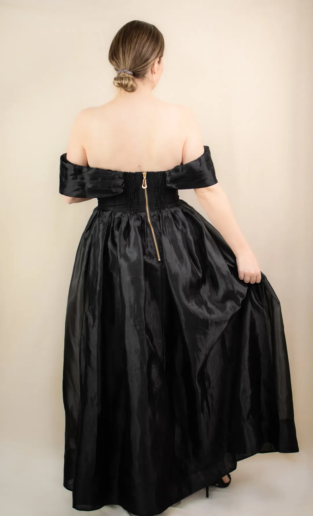 Aje Cordelia Corseted Maxi Dress Black Size 14 for rent on The Volte - main image