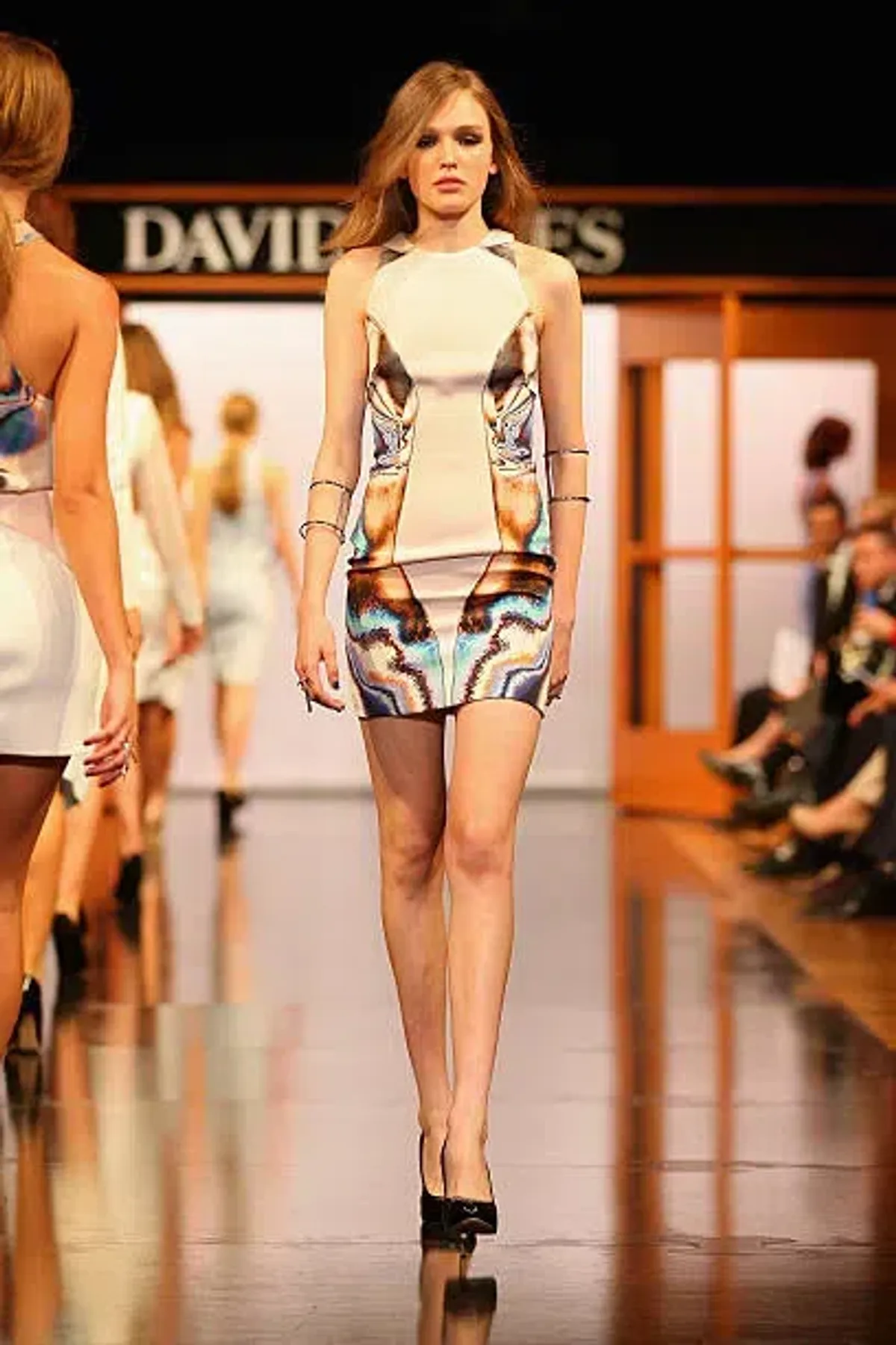 Dion Lee Tailored Fit Print Mini Dress Digital Printed Silk Size 8 - Image 2