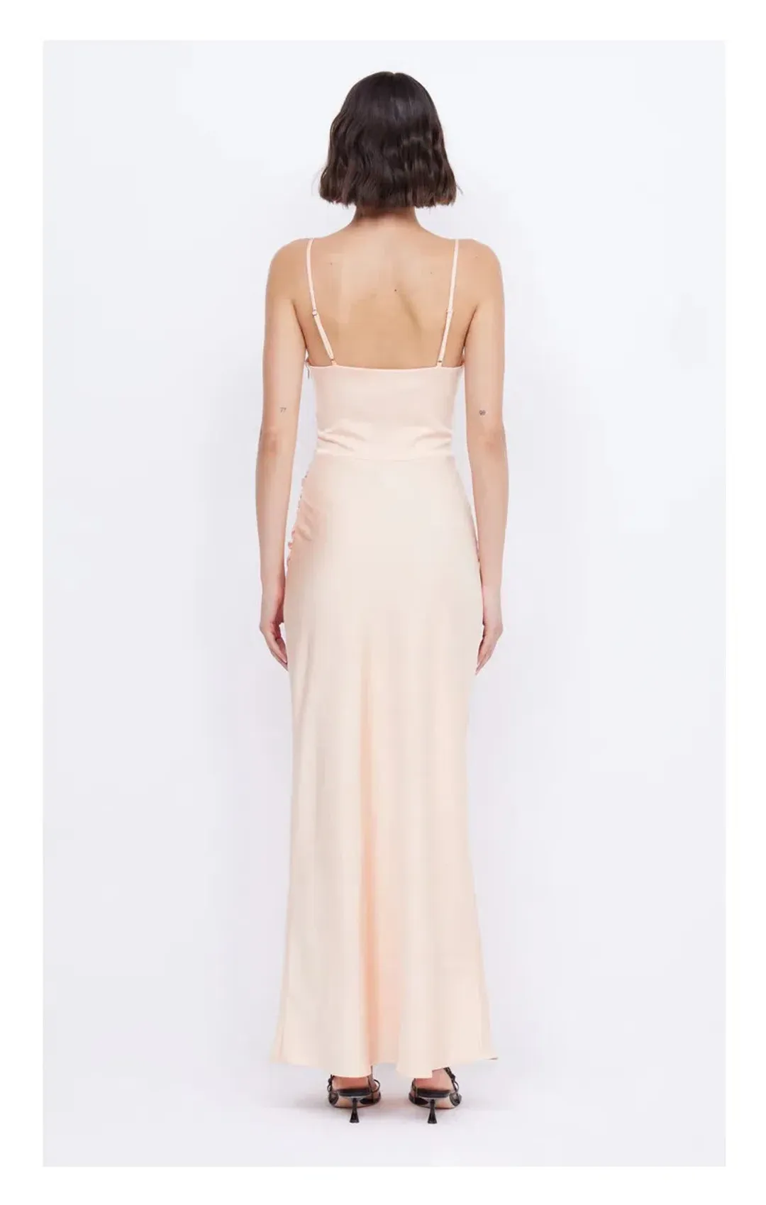 Bec and Bridge Mari Lou Knot Dress Peach Size 8 for rent on The Volte - main image