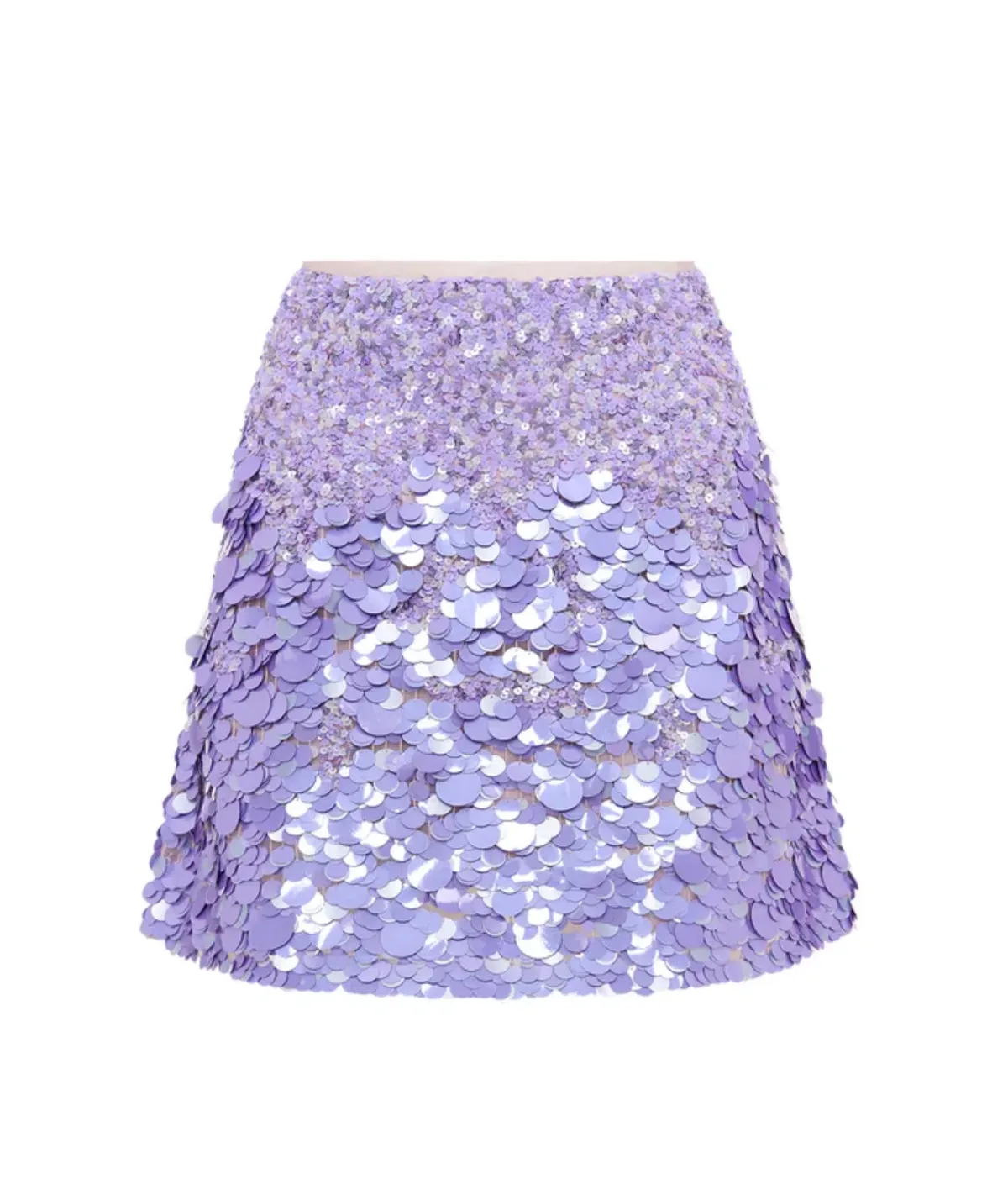 Aje Cherie Sequin Mini Skirt in Lilac Size 8 - Image 3