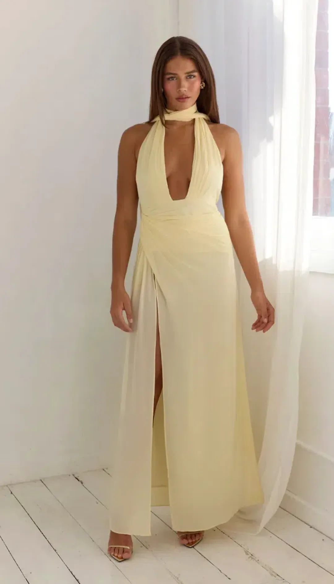 Calia Collection Antonia Dress Baby Yellow Size M / AU 10 for rent on The Volte - main image