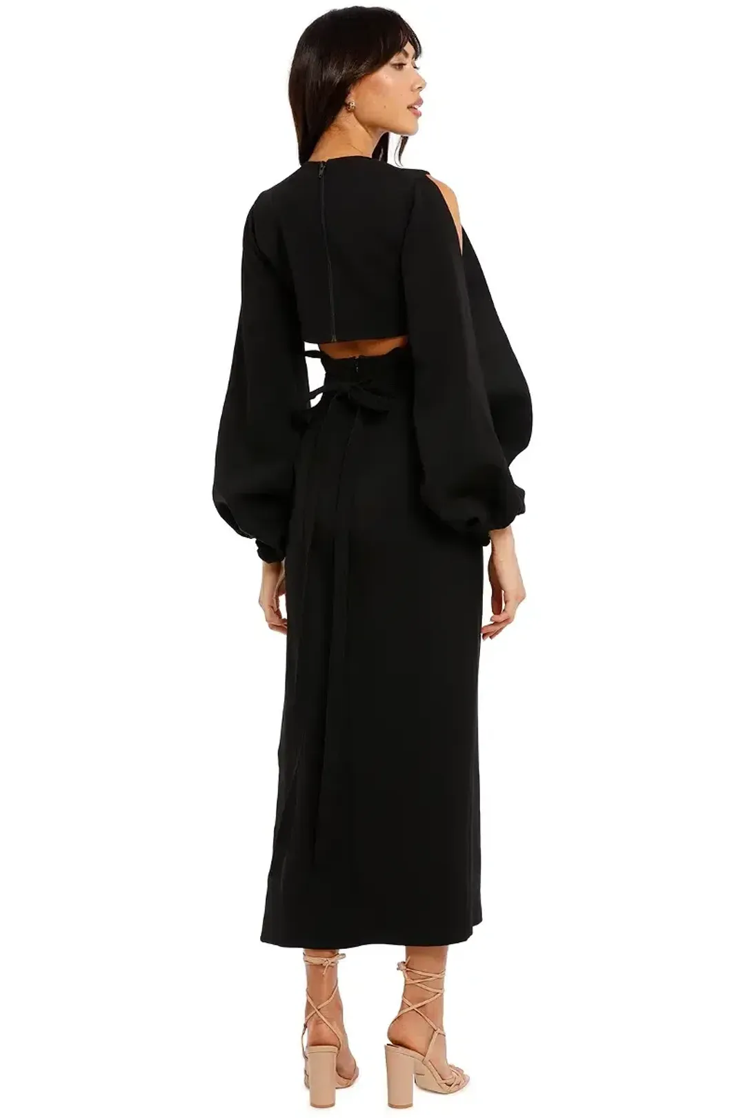 Camilla & Marc Morgan Midi Dress Black Size AU 8 for rent on The Volte - main image