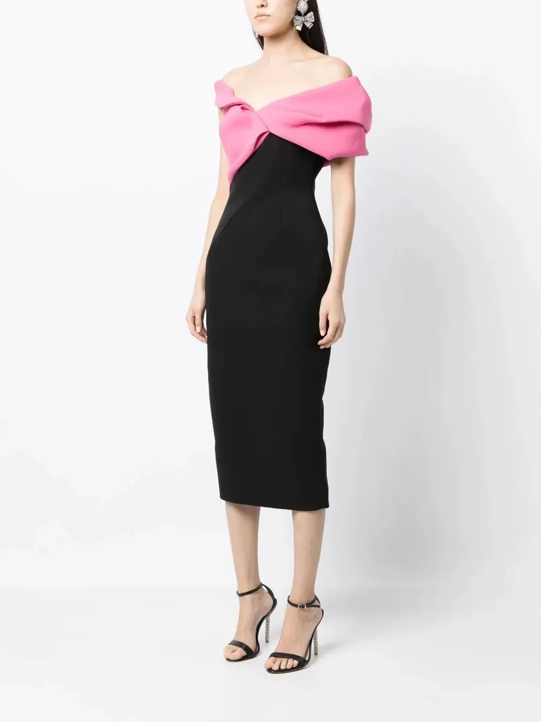 Rachel Gilbert Matteo Sleeveless Dress Pink/Black Size 0 / AU 6 for rent on The Volte - main image