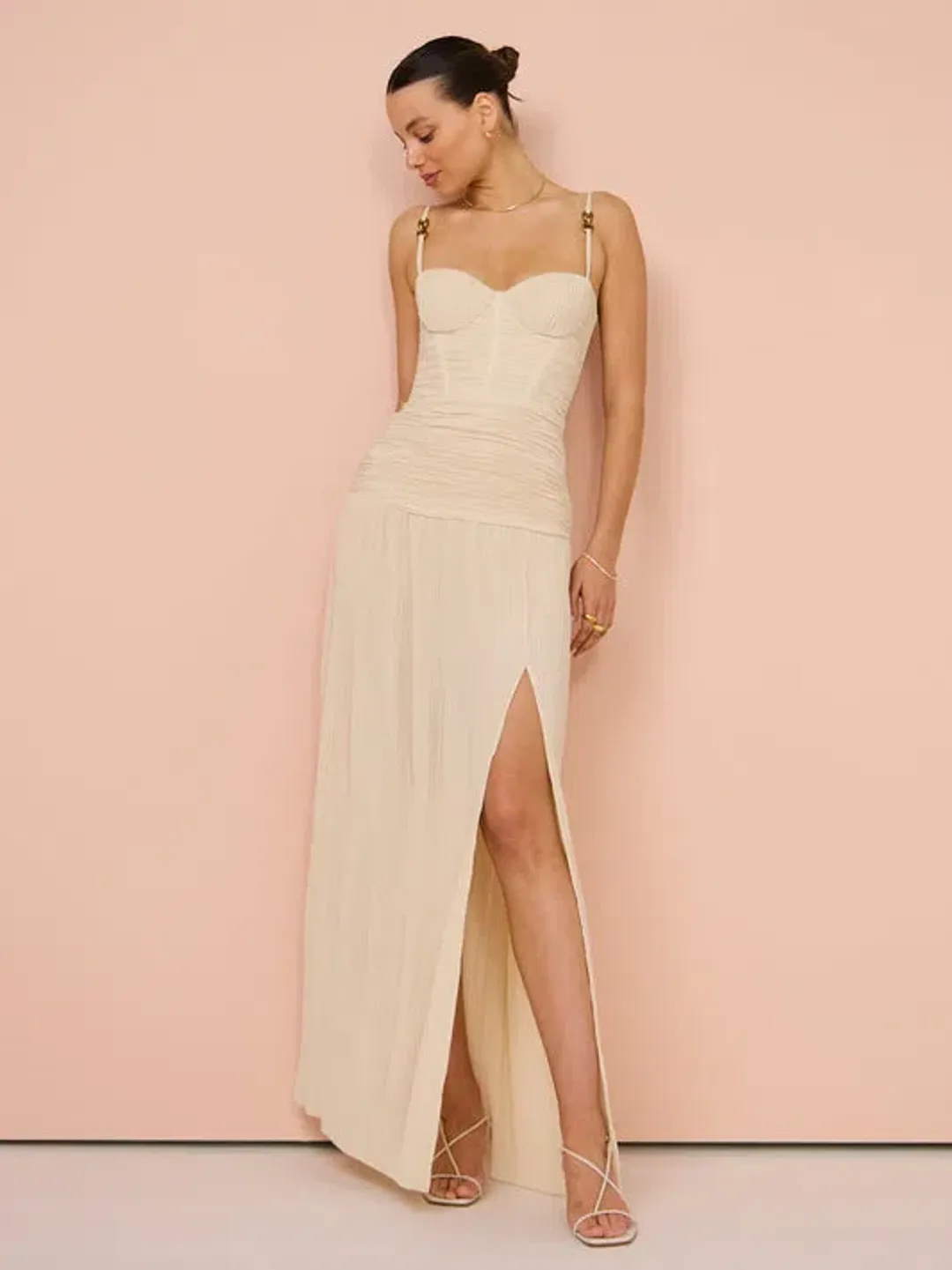 Manning Cartell Double Time Pleat Dress Nougat Size 8 for rent on The Volte - main image