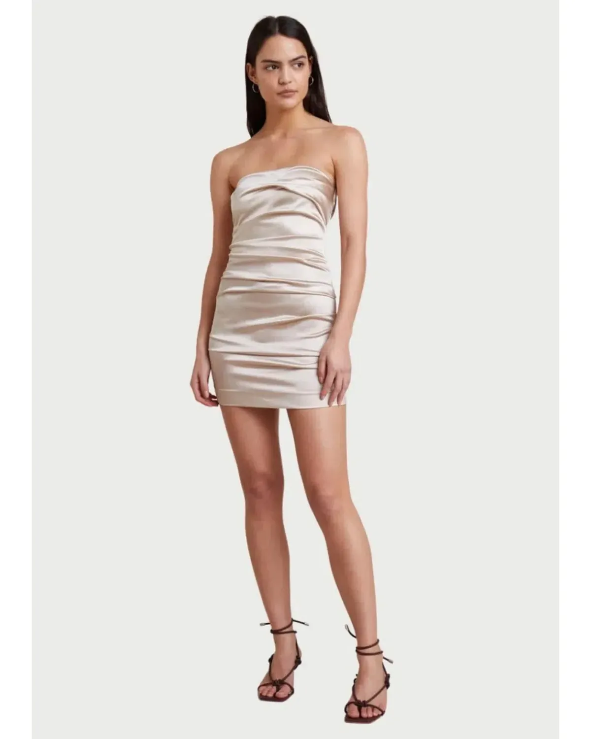 Bec & Bridge Heather Mini Dress Champagne Size AU 6 - Image 1