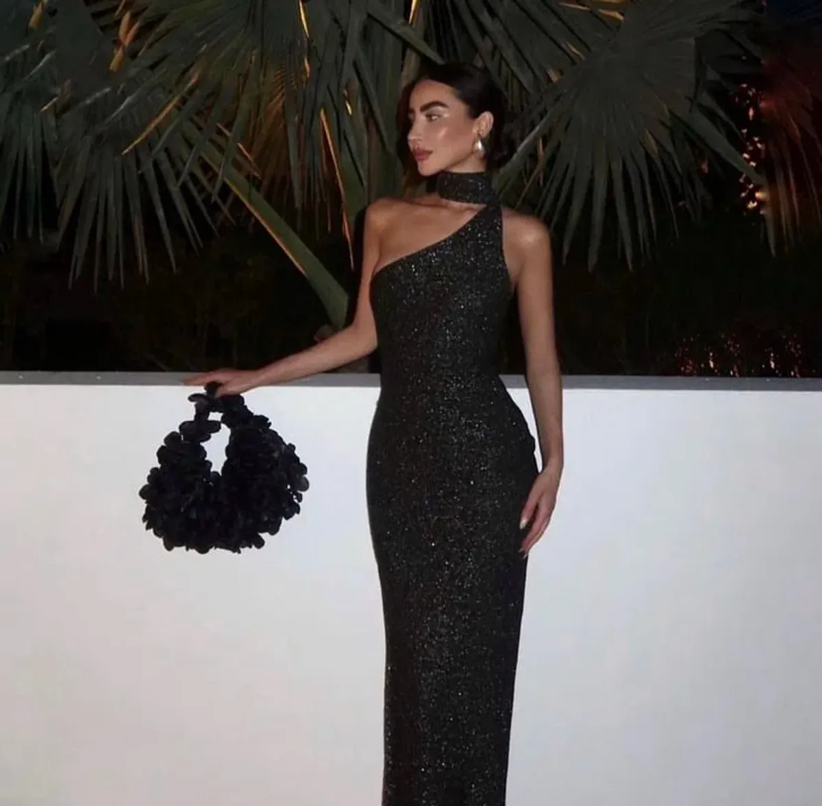 Asta Resort Jennifer Dress Charcoal Sequin Size S / AU 8 - Image 4