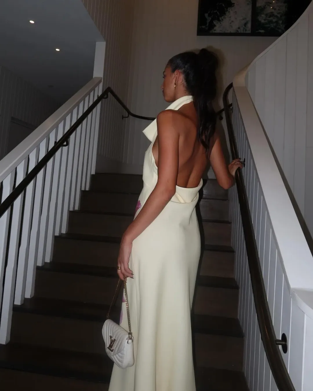 With Harper Lu Cowl Slip Dress Iris Floral Size S / AU 8 for rent on The Volte - main image