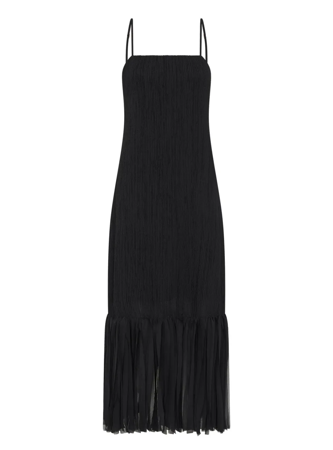 Aje Arris Fringed Maxi Dress in Black Size AU 14 for rent on The Volte - main image