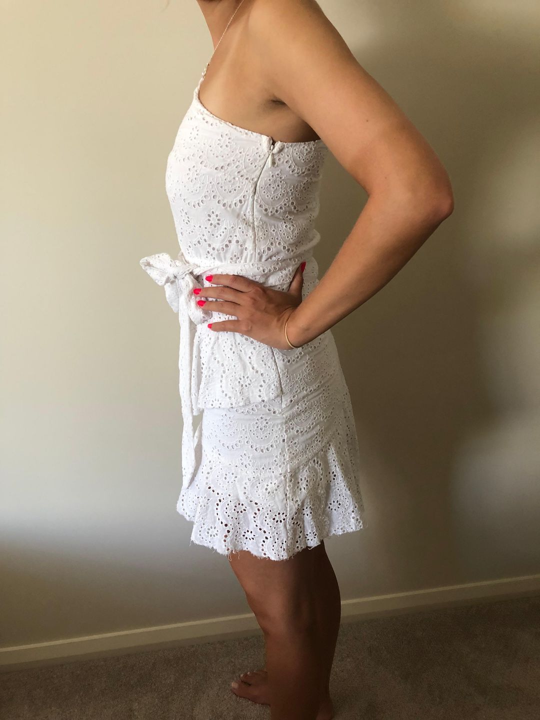 By Nicola The Eve Mini Dress White Size 8 for rent on The Volte - main image