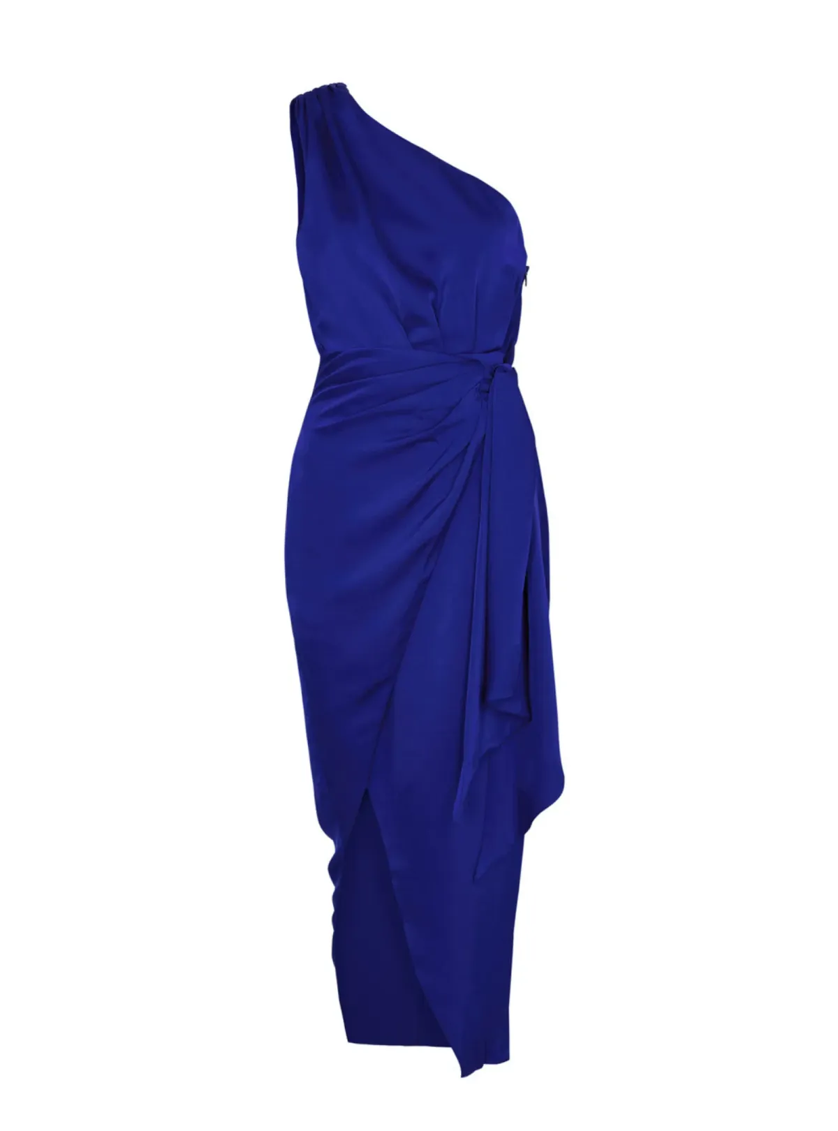 Misha Brooks Satin Midi Dress in Cobalt Blue Size 8 - Image 4