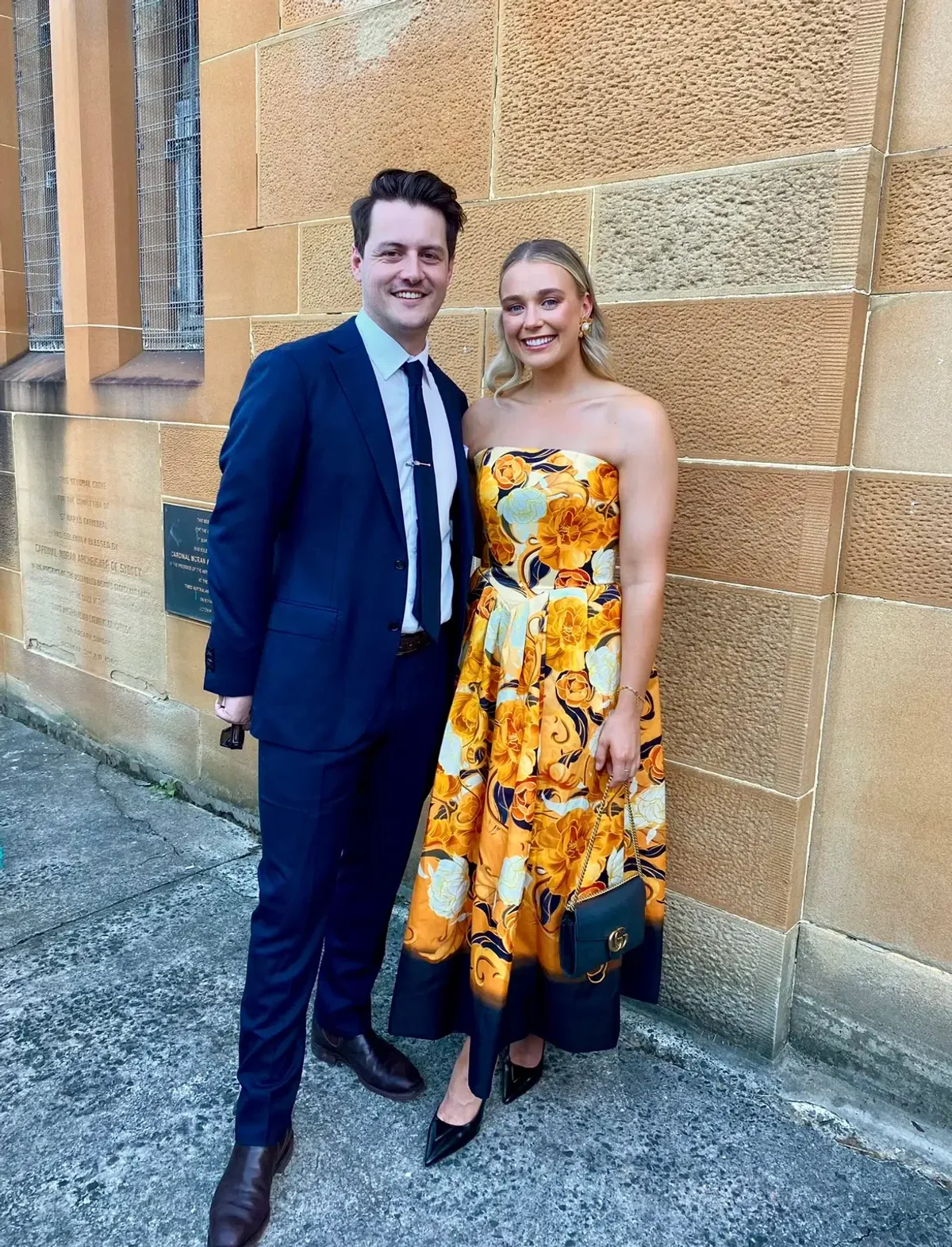 Leo Lin Lynn Bustier Midi Dress Adorn Print in Royal Size AU 10 - Image 4