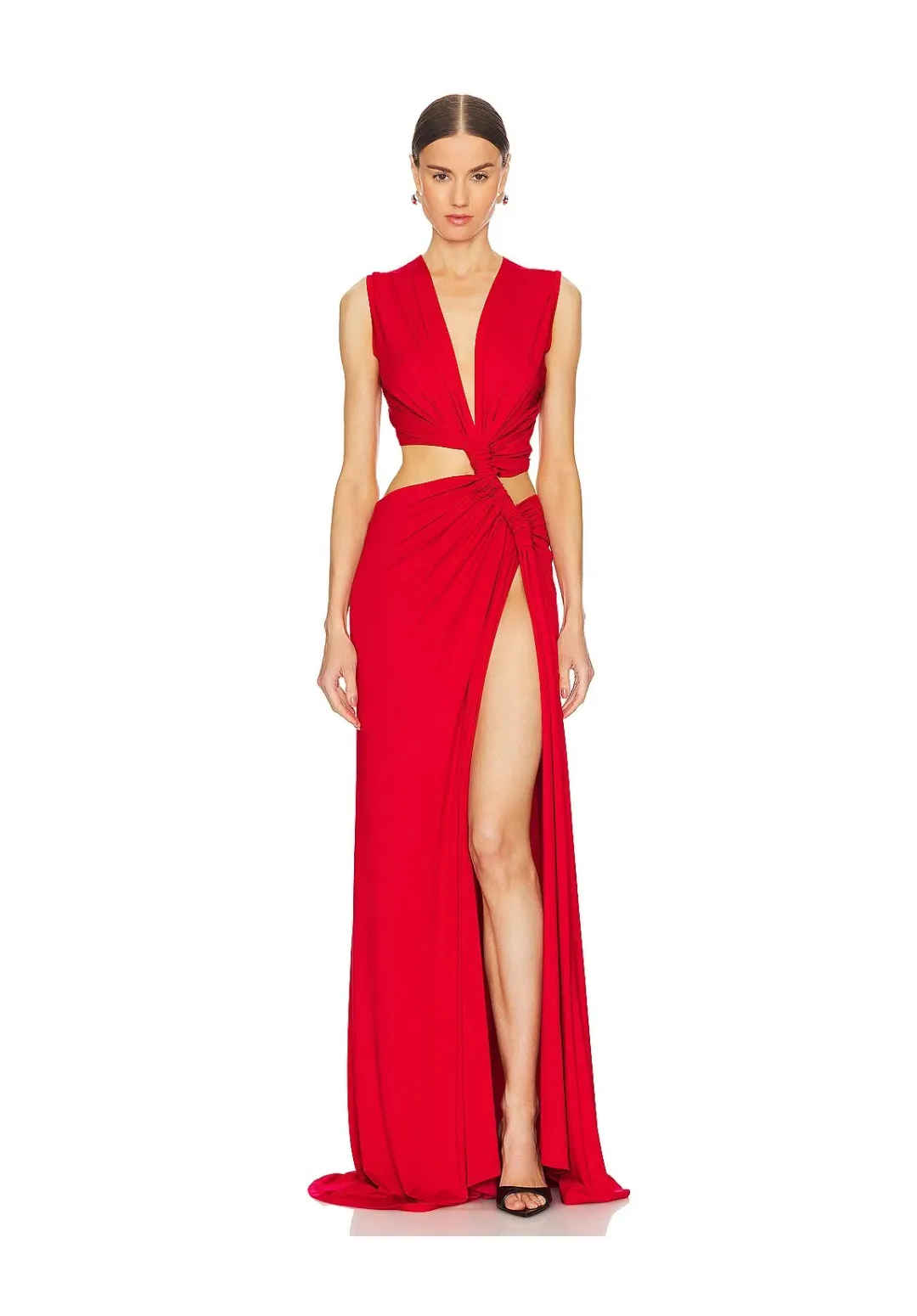 Sid Neigum Triple Loop Dress in Red Size 6 for rent on The Volte - main image