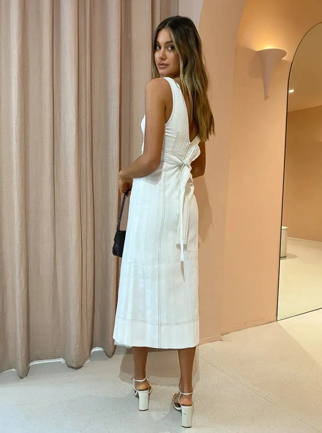 Acler Brooklake Dress in White Size 12 for rent on The Volte - main image