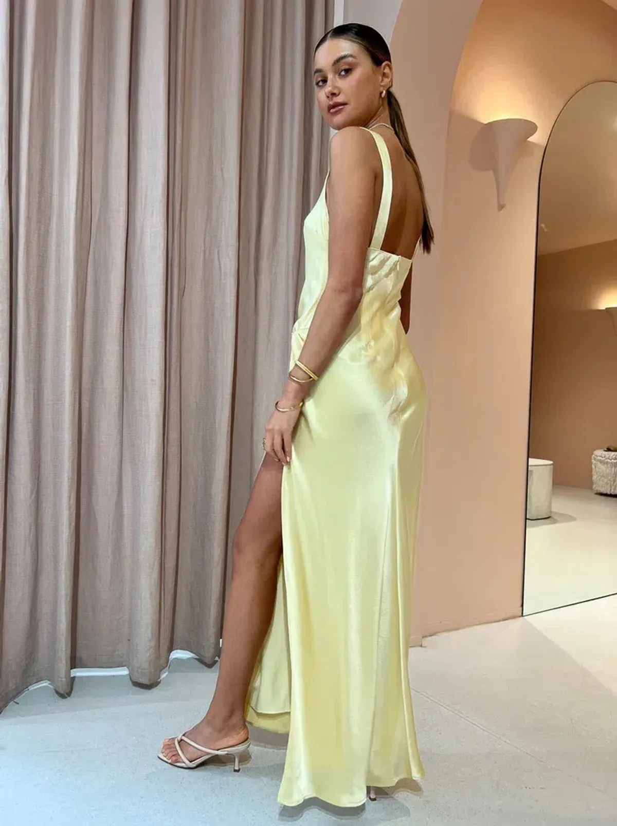 Anna Quan Etta Dress Champagne Lemon Size 8 - Image 8