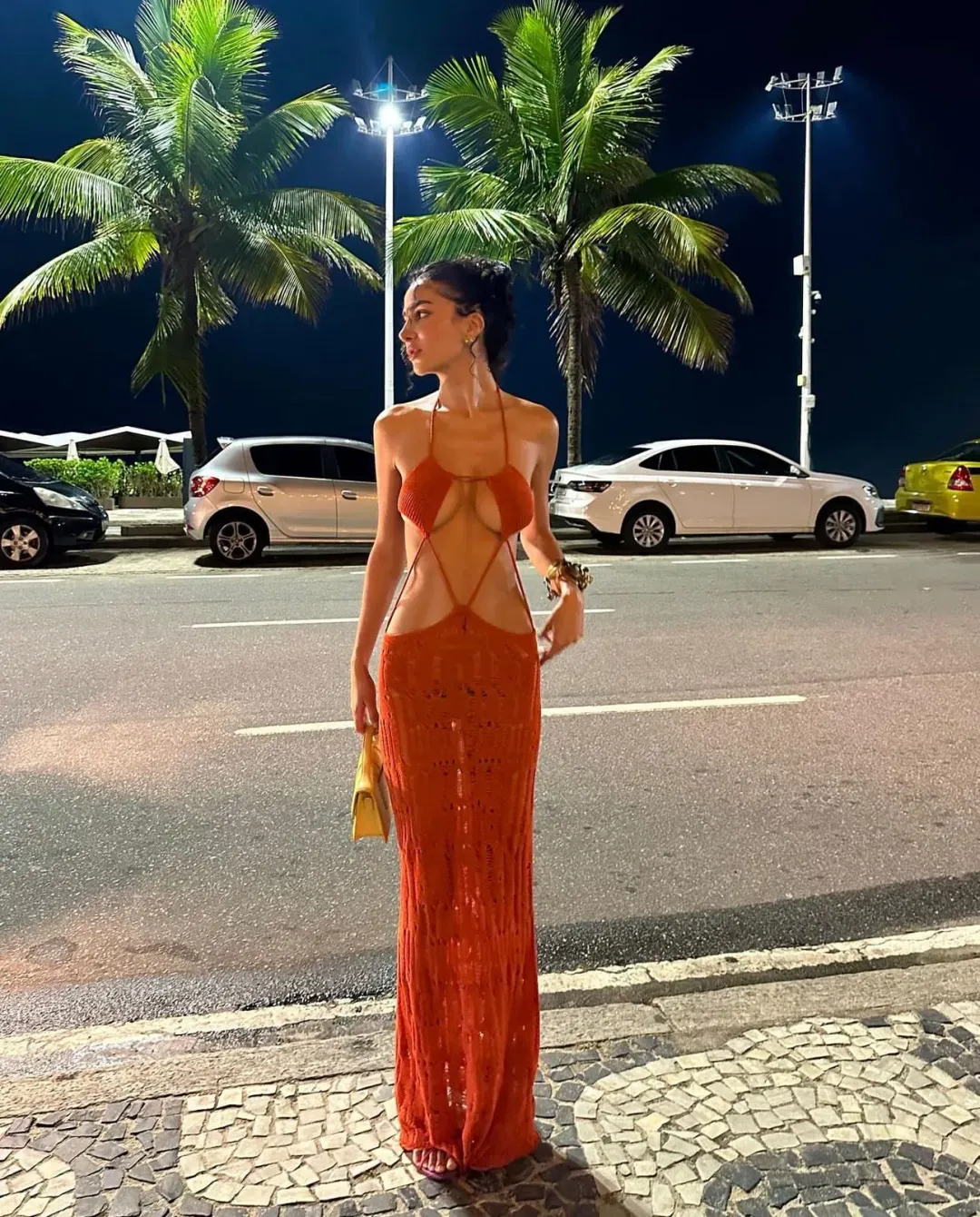 Jaded London Rumba Maxi Dress Orange Size 6 for rent on The Volte - main image