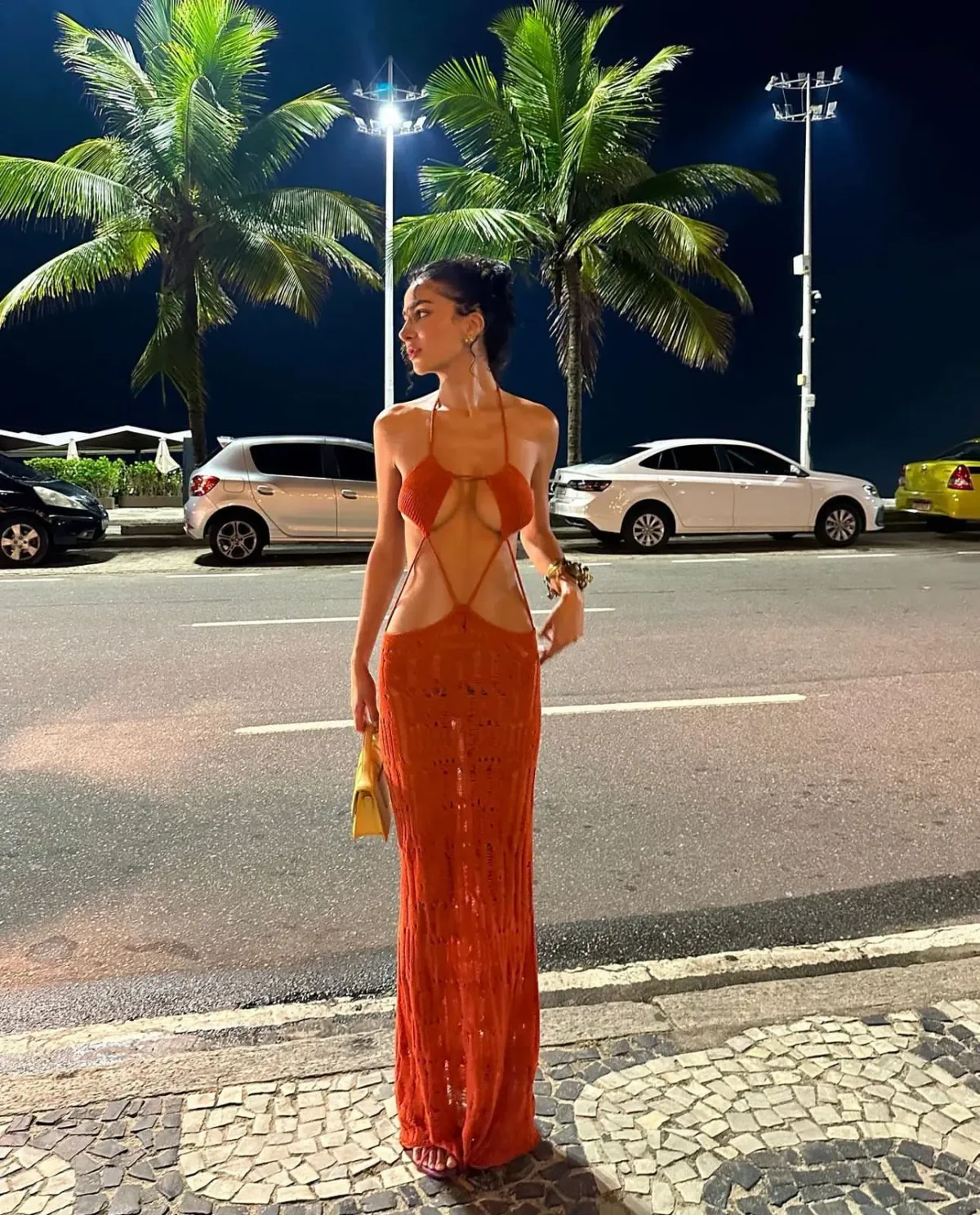 Jaded London Rumba Maxi Dress Orange Size 6 - Image 3