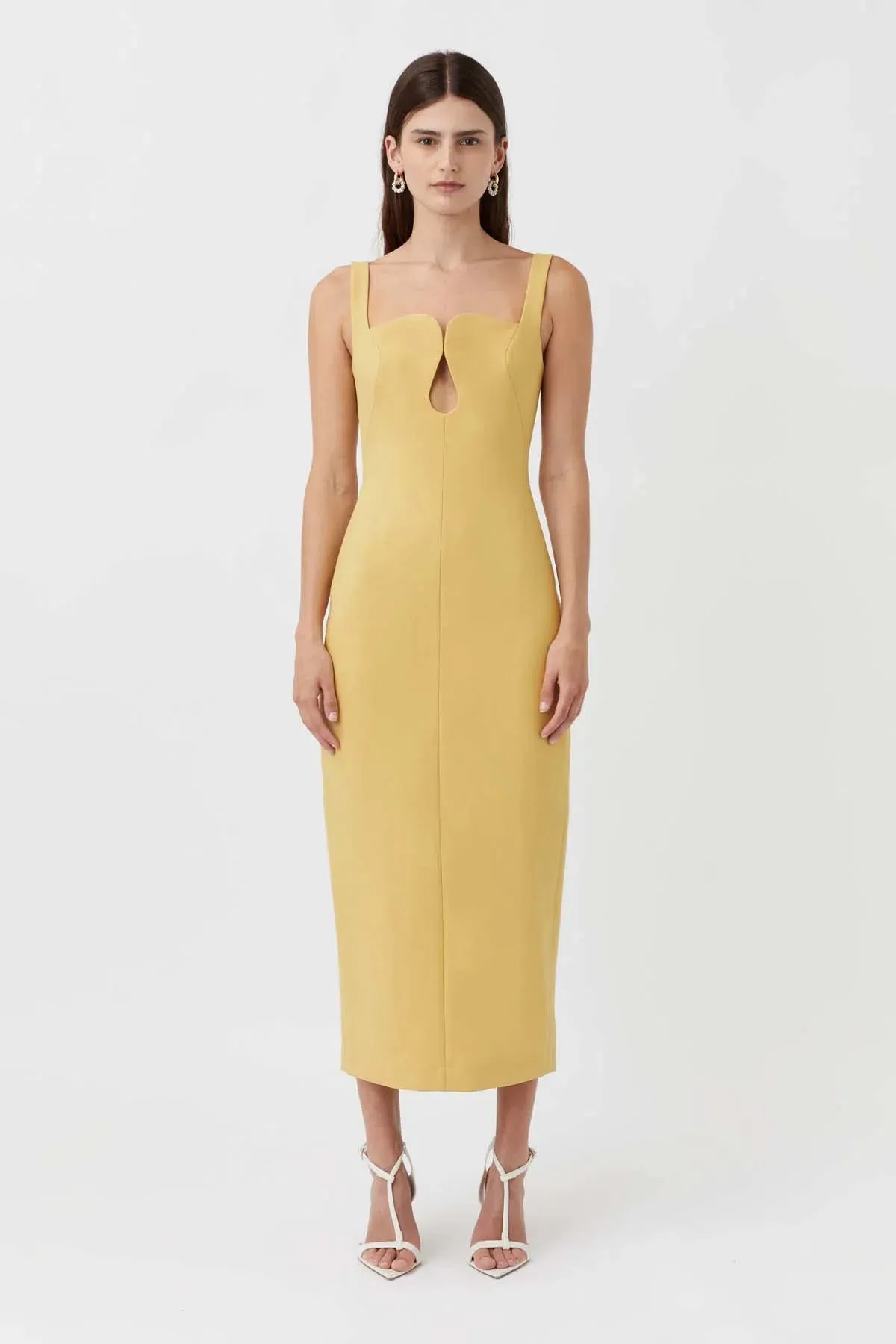 Camilla and Marc Brixton Midi Dress Mustard Yellow Size 6 - Image 1