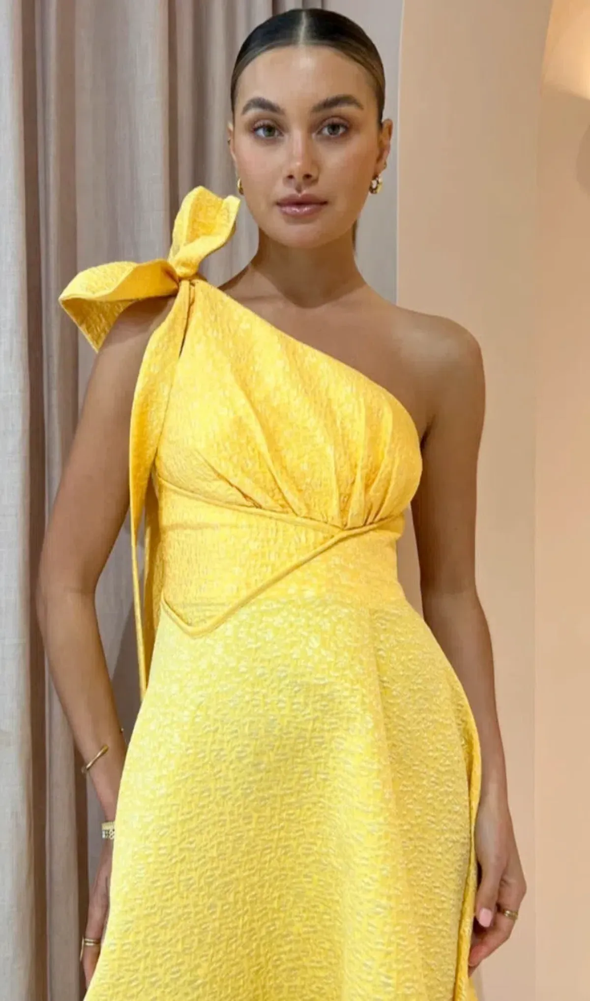 Rachel Gilbert Emiliano Dress in Lemondrop Yellow Size AU 12 - Image 5