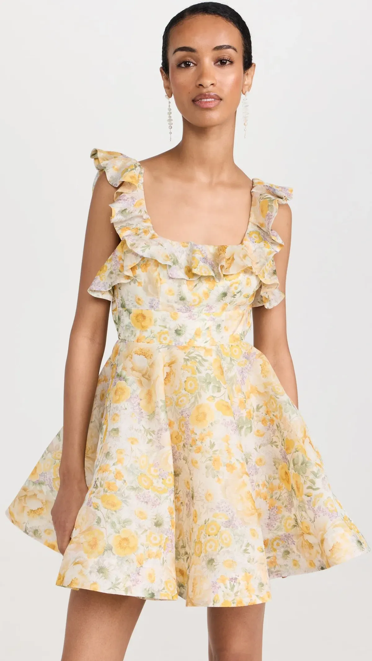 Zimmermann Harmony Frilled Mini Dress Citrus Garden Print Size 1 (6)6 - Image 2