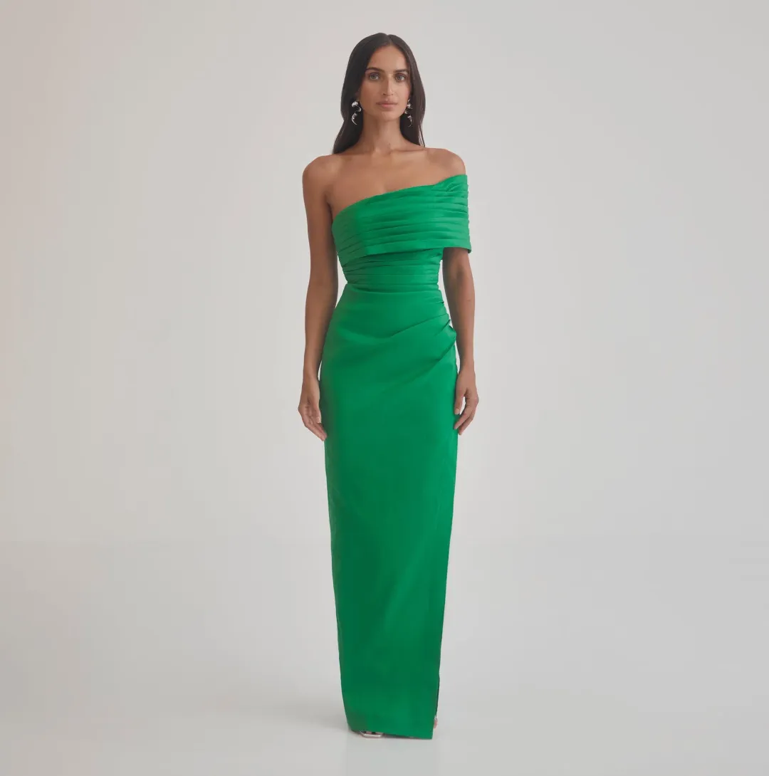 Sheike Giselle Gown in Jade Green Size 10 for rent on The Volte - main image