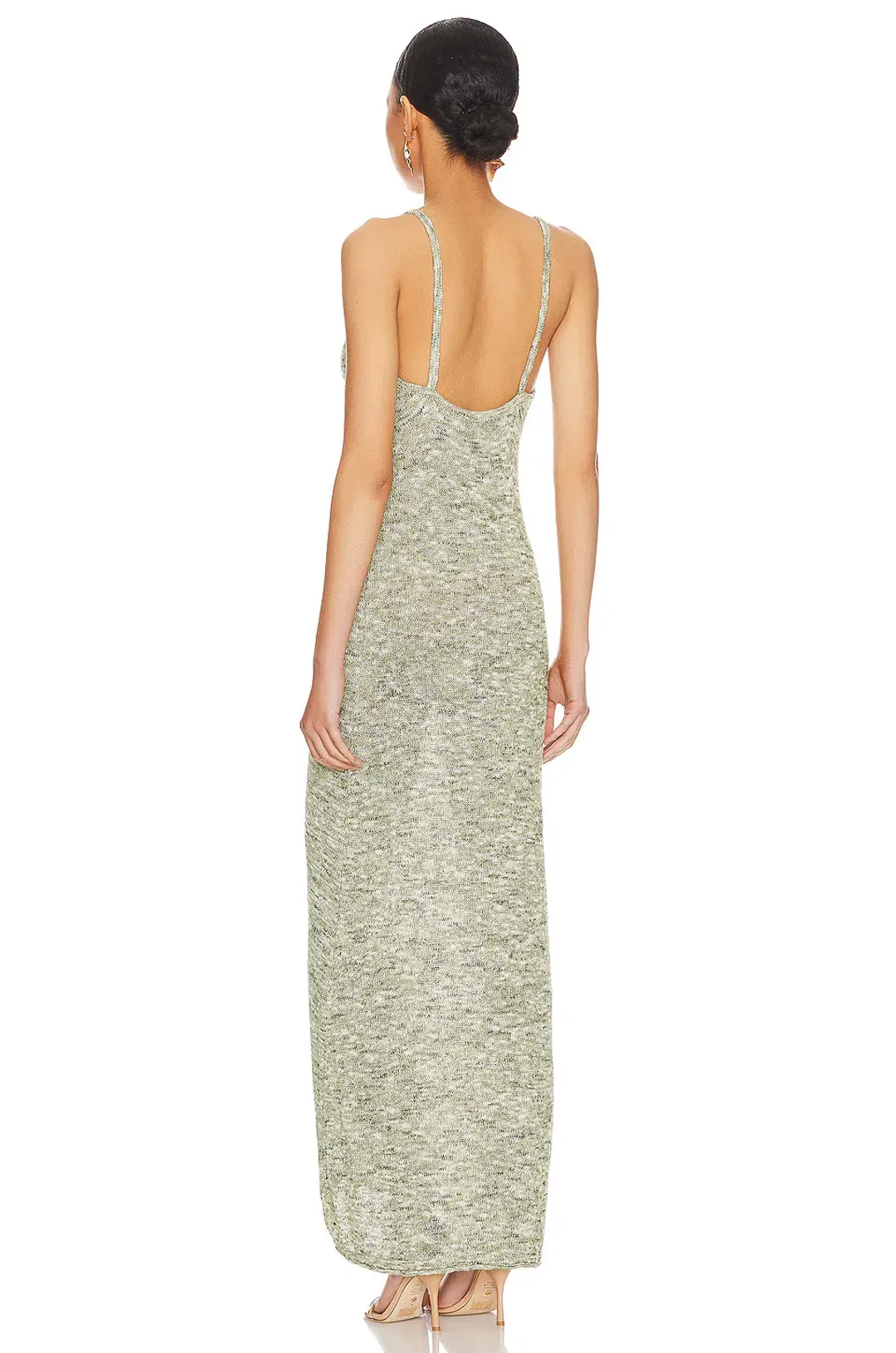 Bec & Bridge Willow Knit Maxi Dress Sage Green Marle Size S / AU 8 for rent on The Volte - main image
