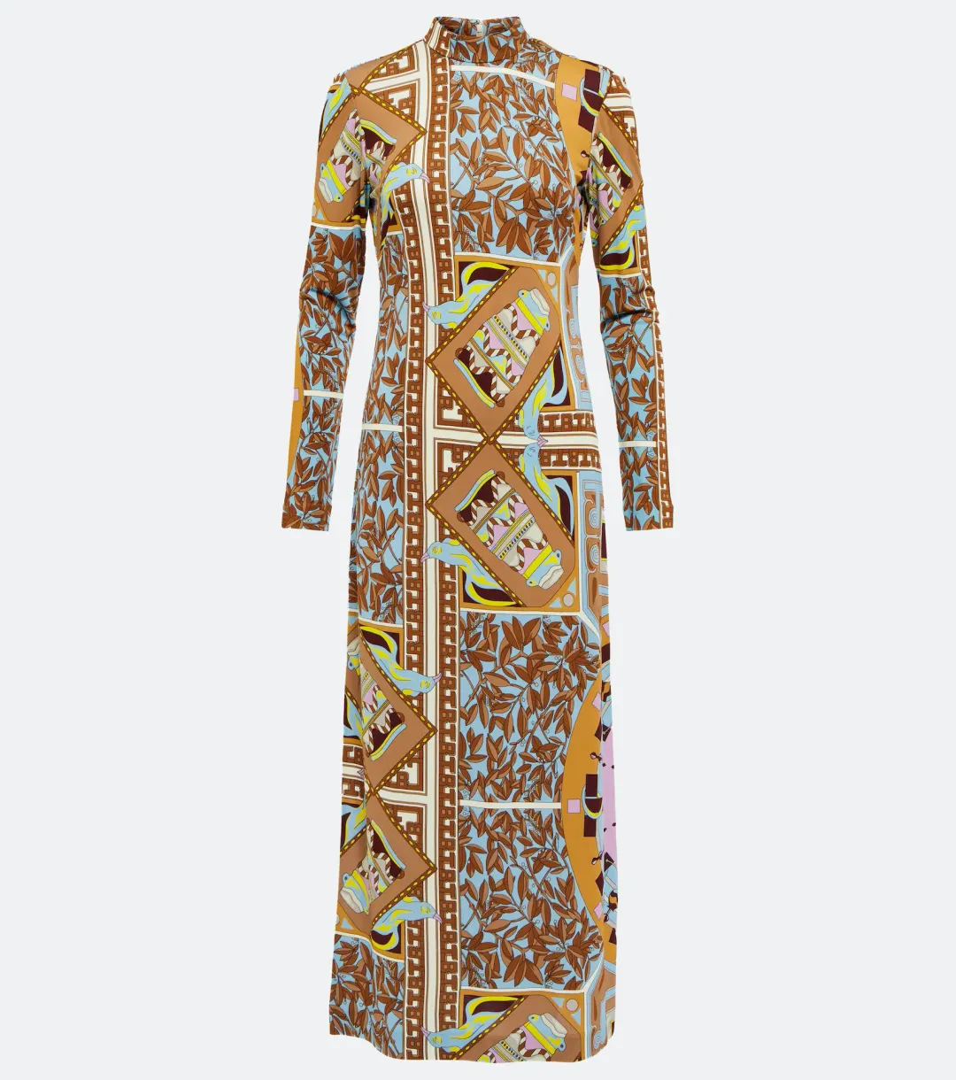 Tory Burch Mock Neck Midi Dress Print Size 4 for rent on The Volte - main image