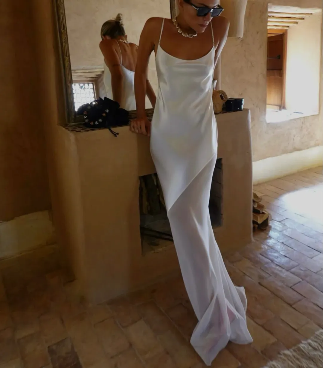 Rat And Boa Ruba Slip Dress White Size 6 for rent on The Volte - main image