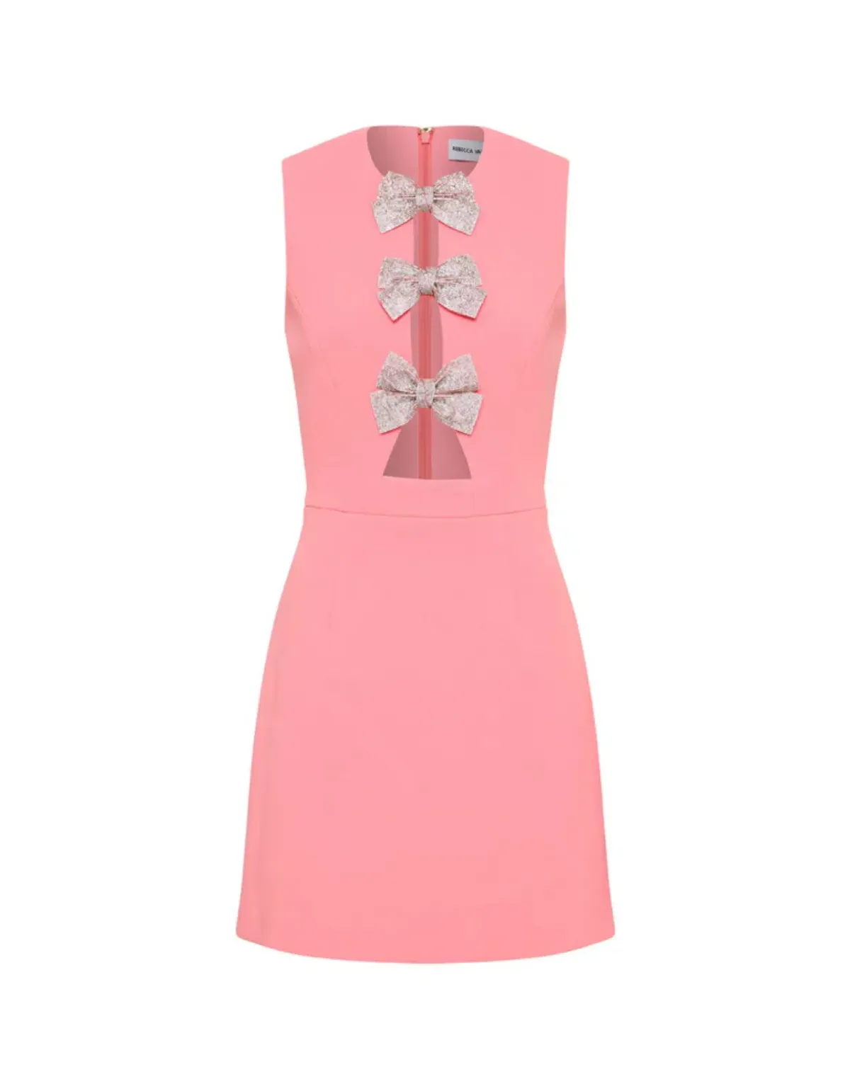 Rebecca Vallance Brittany Bow Mini Dress  Pink Size 14 - Image 4