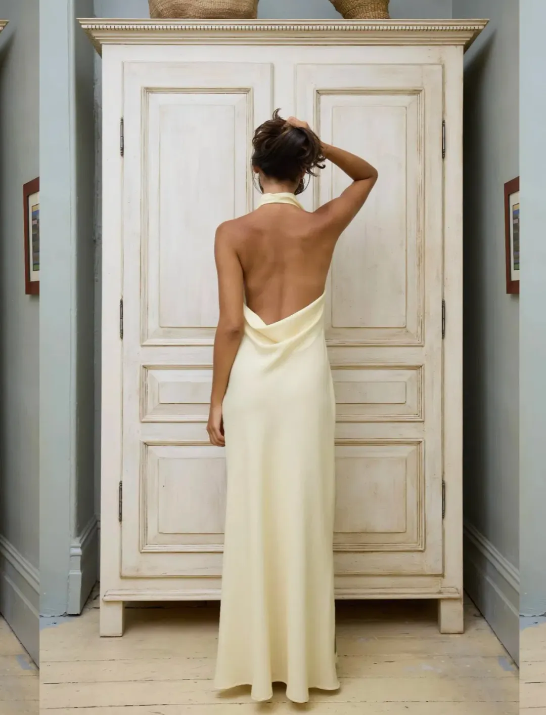 With Harper Lu Cowl Slip Dress Iris Floral Size XS/Au 6 for rent on The Volte - main image