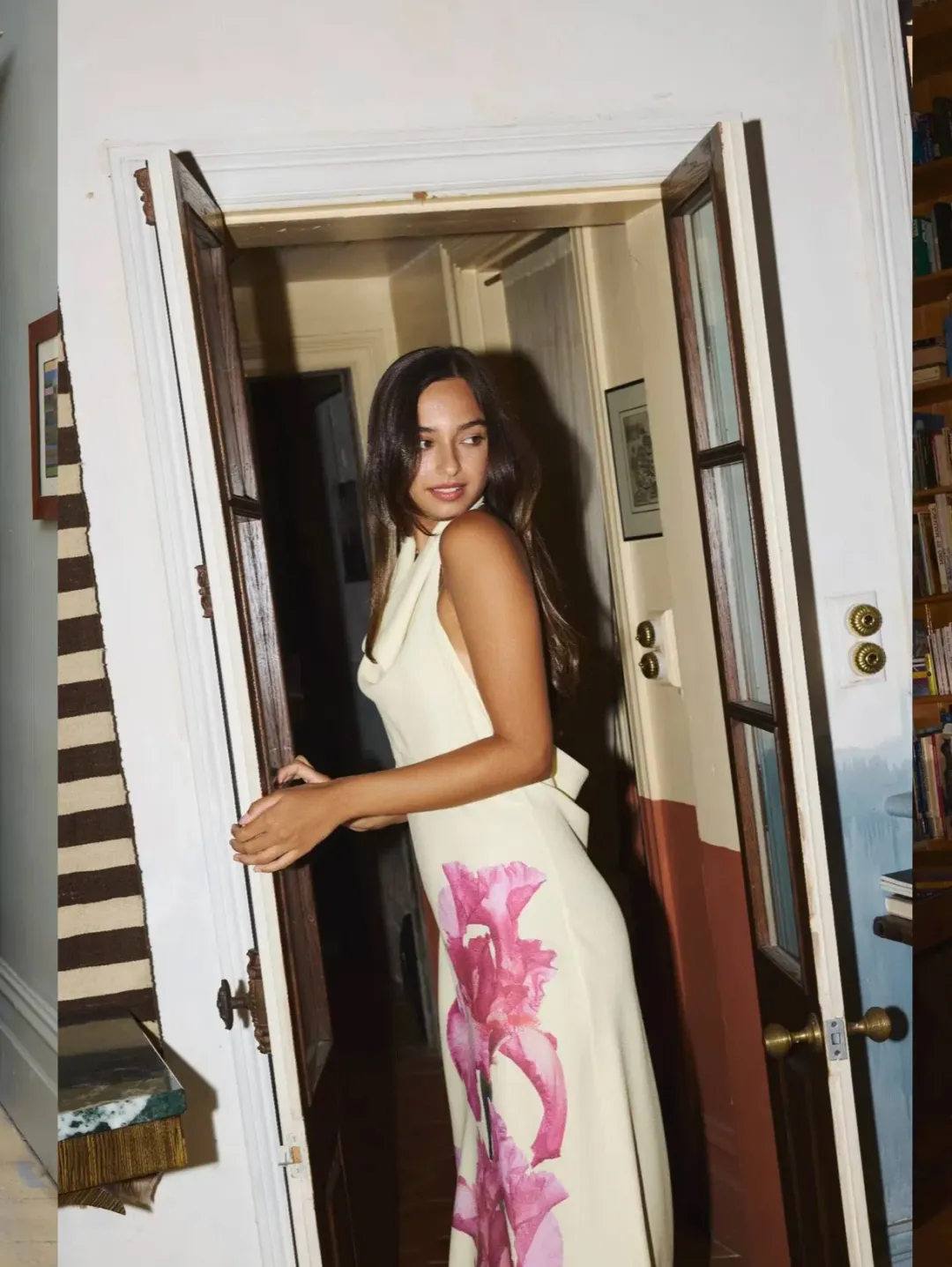 With Harper Lu Cowl Slip Dress Iris Floral Size XS/Au 6 for rent on The Volte - main image