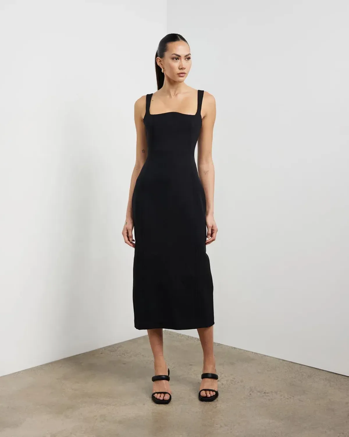 Camilla And Marc Ilona Midi Dress Black Size 12 - Image 1