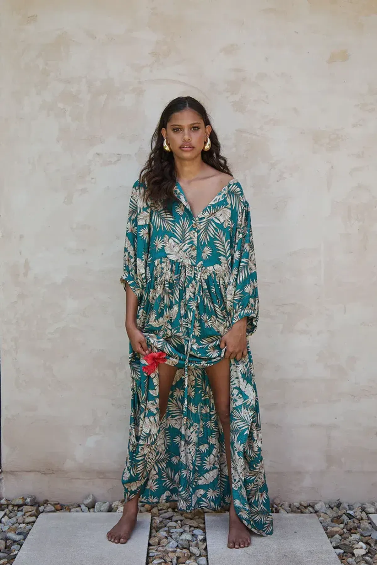 La Bohème Girls Selma Maxi Dress Lady Palm One Size - Image 1