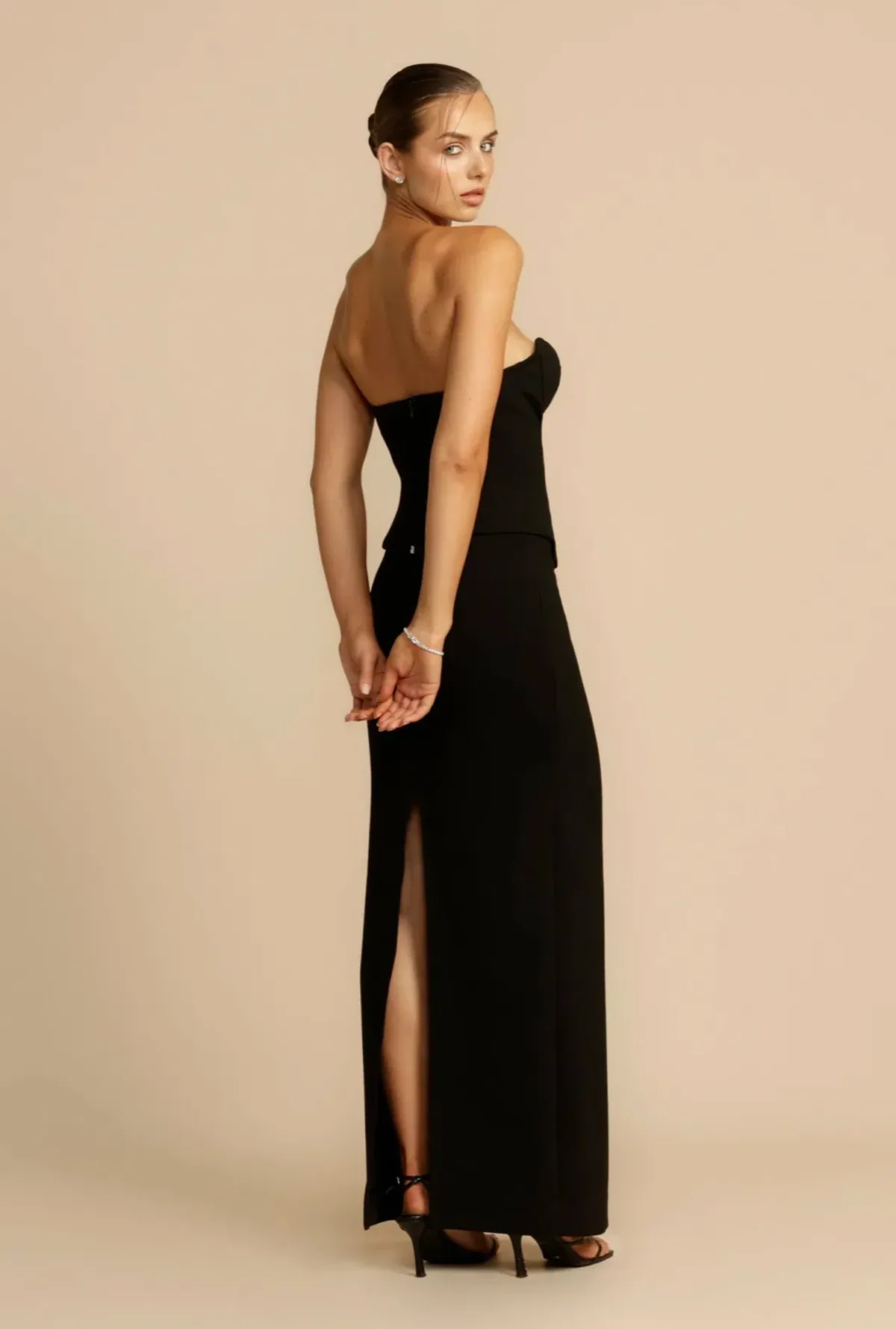 Arcina Ori Frida Bustier and Sloan Skirt Set Black - Image 3