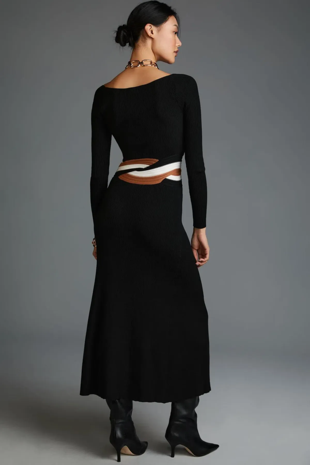 Sovere Inertia Knit Midi Dress Black Size 14 - Image 2