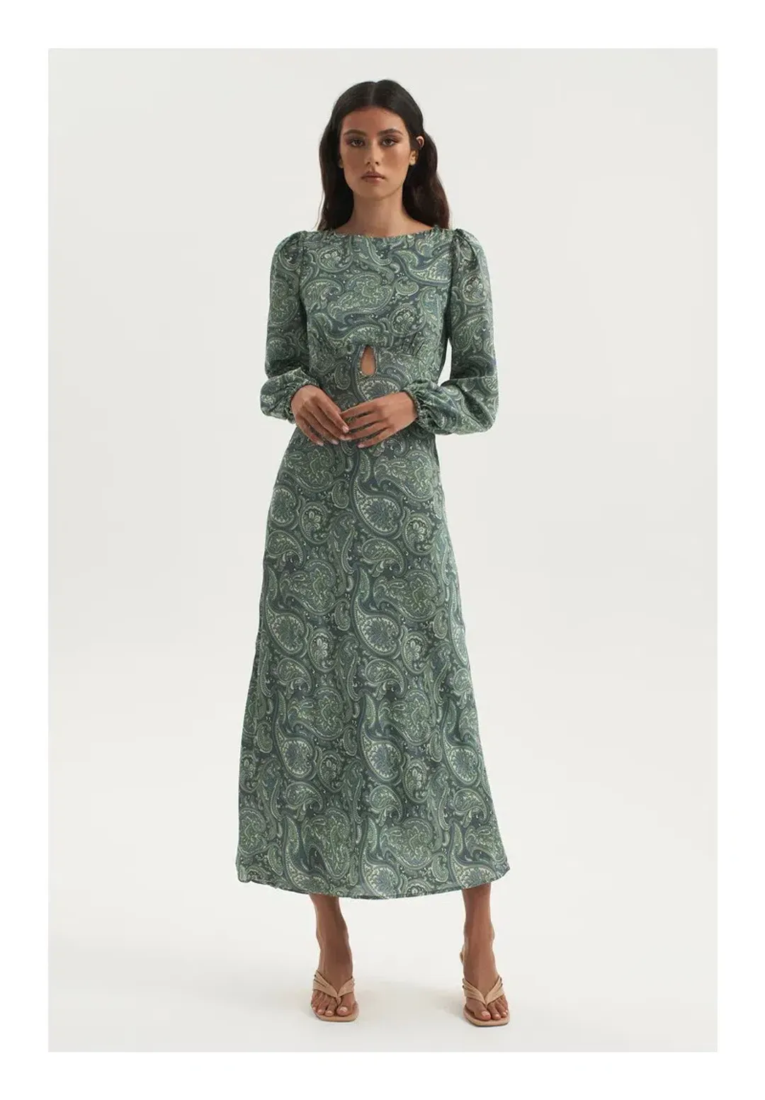 Ownley Bethenny Bias Cut Backless Dress Paisley Size 10 for rent on The Volte - main image