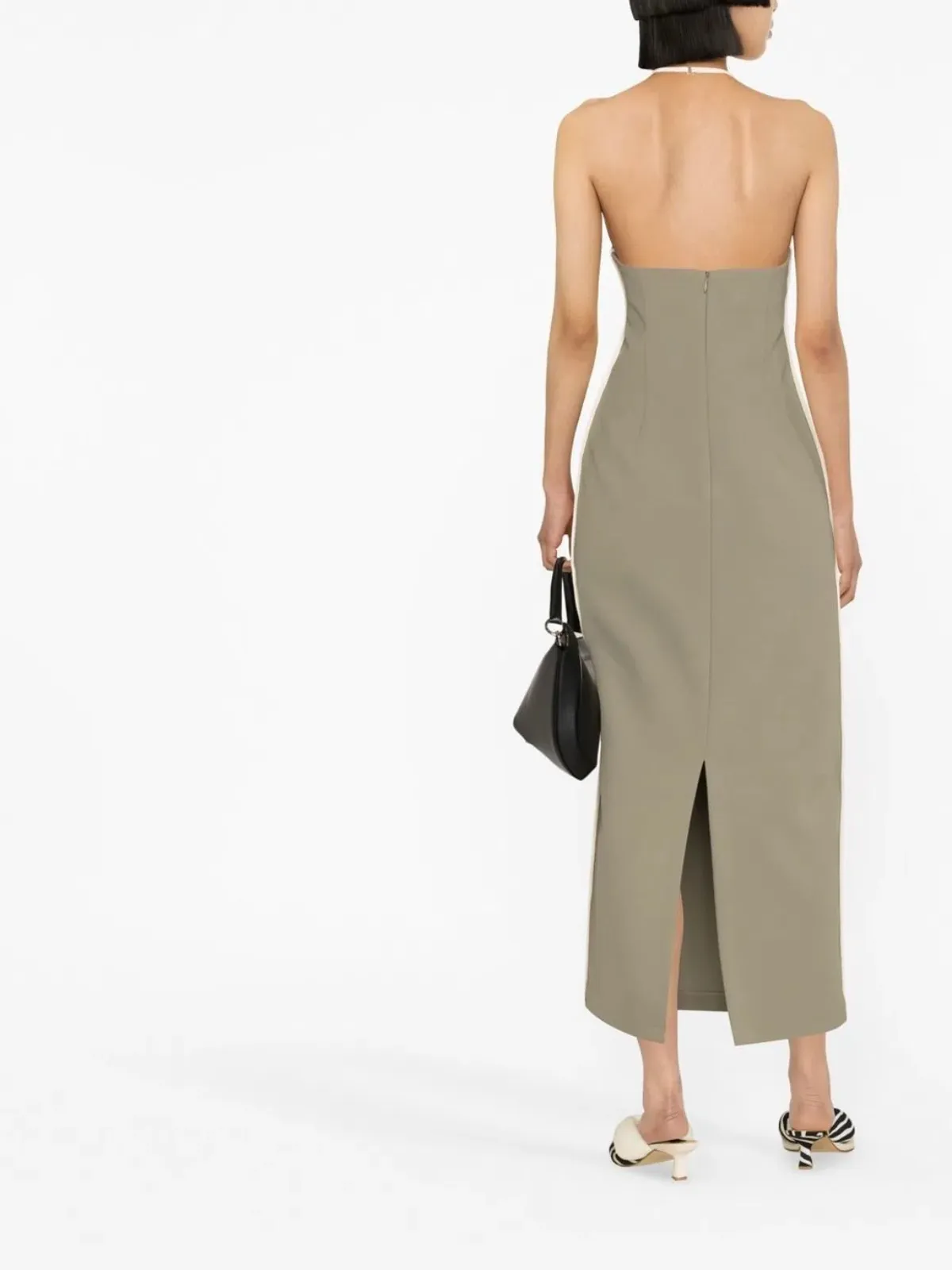 Paris Georgia Nassia Halter Dress Green Size S/ AU 8 - Image 5