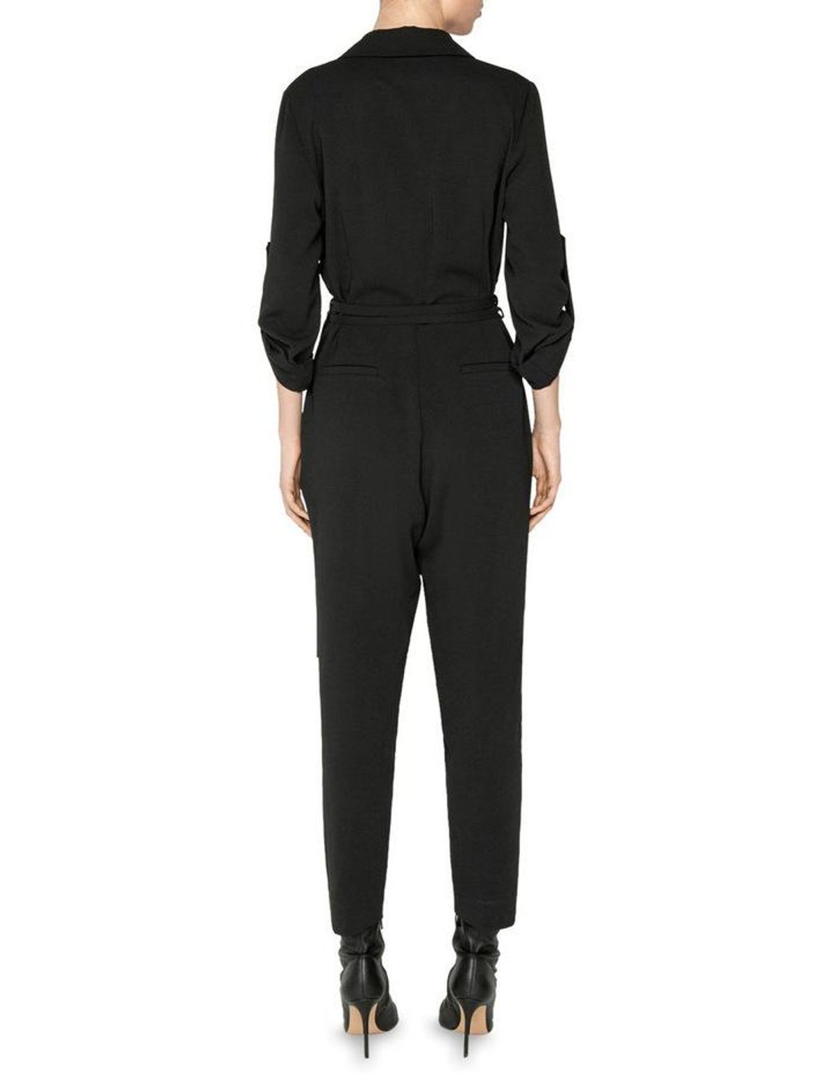 Cue Trench Tapered Jumpsuit Black Size 8 - Image 3
