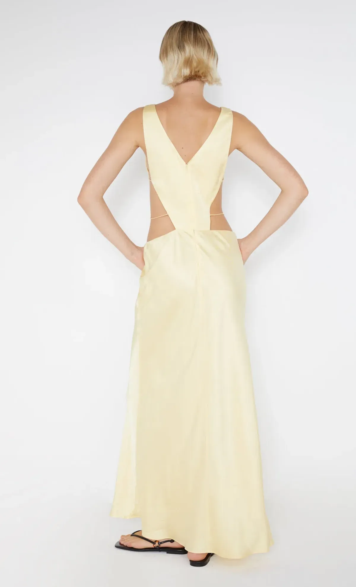 Bec & Bridge Agathe Diamond Dress Butter Yellow Size 8 - Image 2