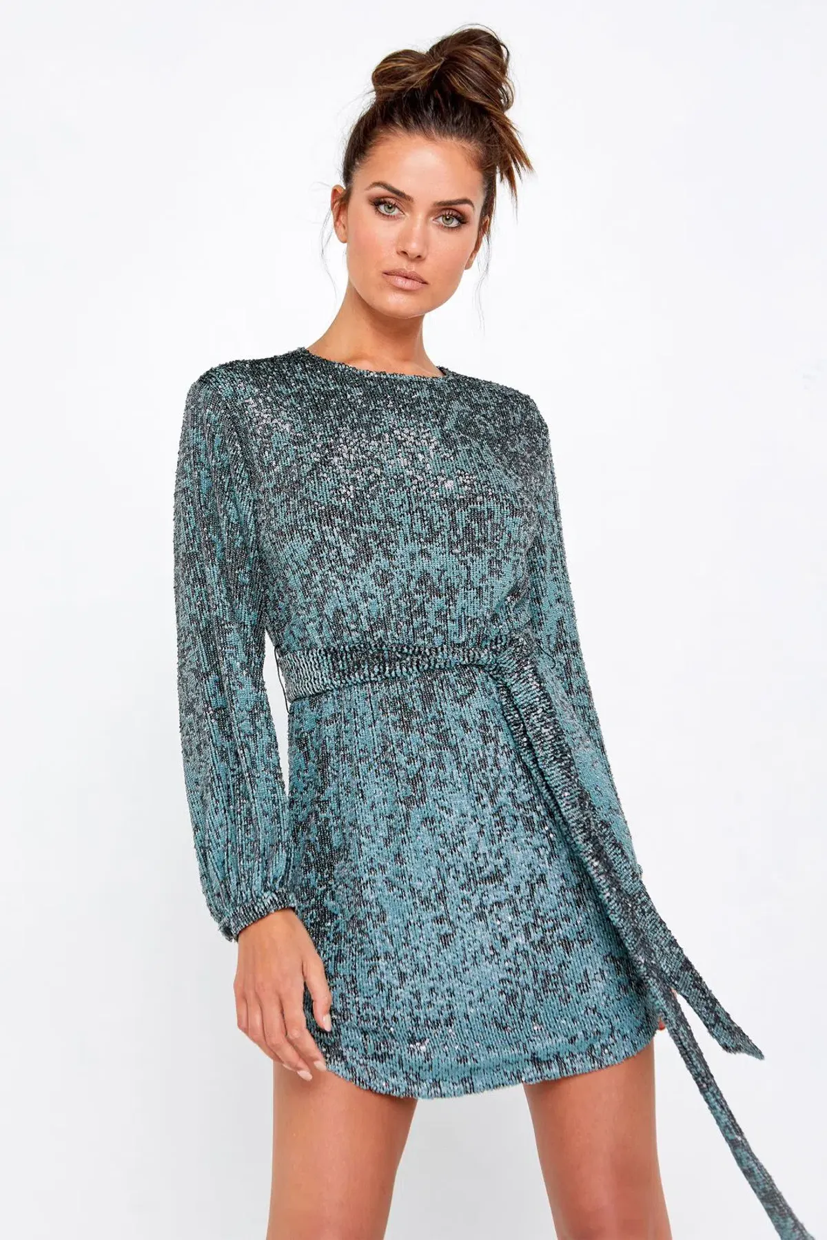 Mossman The Night Fever Tie Dress Sequin Size 8 - Image 4