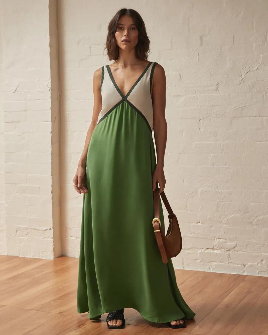 Sanica The Namoi Maxi Dress Green Size S / AU 8 for rent on The Volte - main image